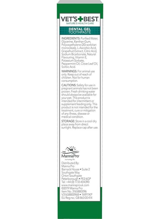 Vet's Best Enzymatic Dog Toothpaste Teeth Cleaning and Fresh Breath Dental Care Gel, Yellow/White, 3.5 oz - Image 2